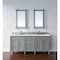 James Martin Vanities Brittany 72in Double Vanity, Urban Gray w/ 3 CM Eternal Jasmine Pearl Quartz Top 650-V72-UGR-3EJP - alternate 2
